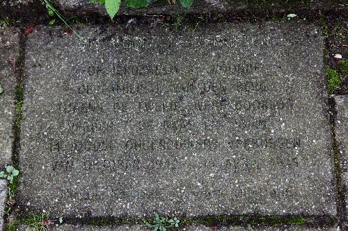 Memorial stone Van den Berg family #1