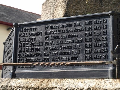 Oorlogsmonument Bovey Tracey