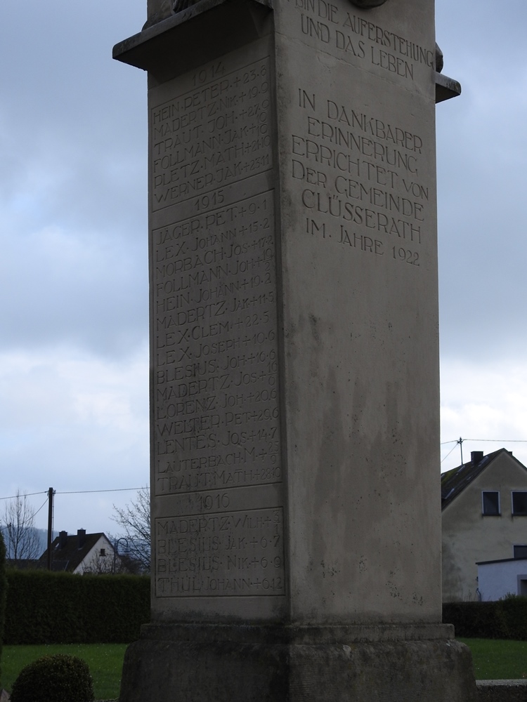 Monument Eerste Wereldoorlog Klsserath #4
