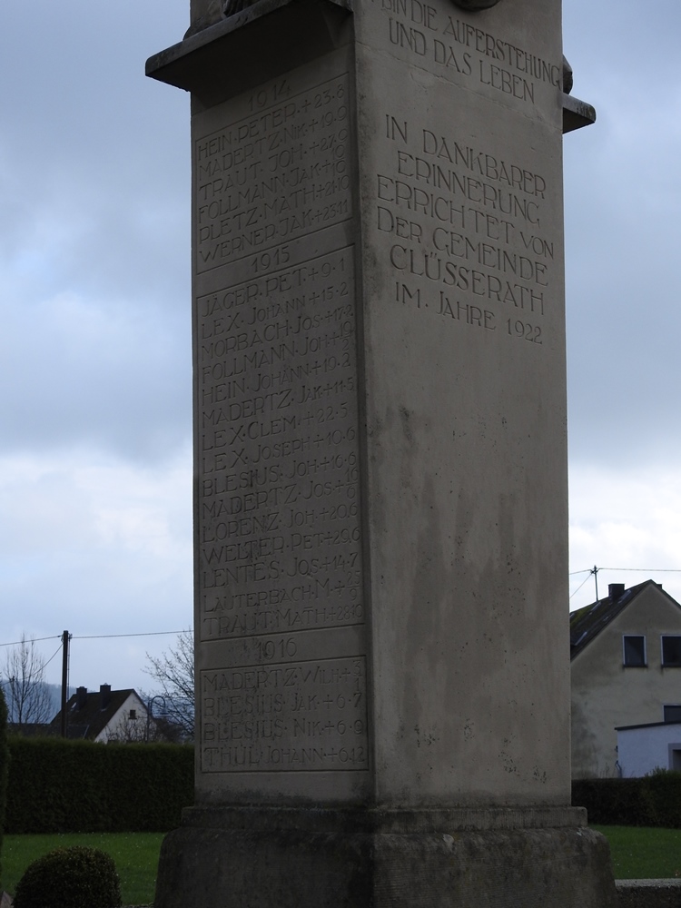 Monument Eerste Wereldoorlog Klüsserath #4