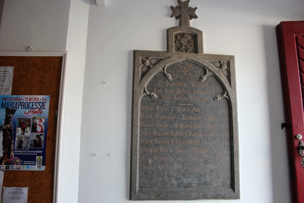 Commemorative Plate Church Sint-Kwintens-Lennik