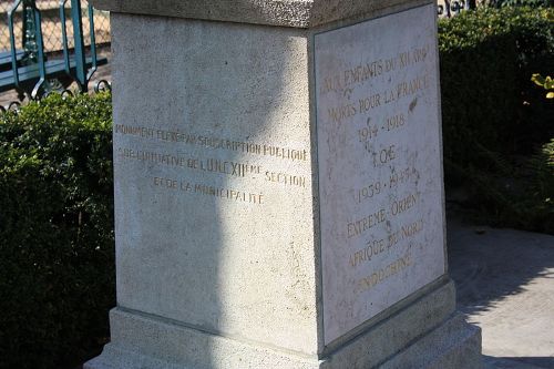 War Memorial 12th Arrondisement Paris #2