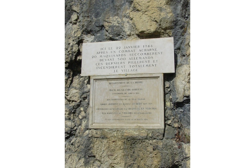 Gedenkteken Slag 22-01-1944 Saint-Martin-en-Vercors #1