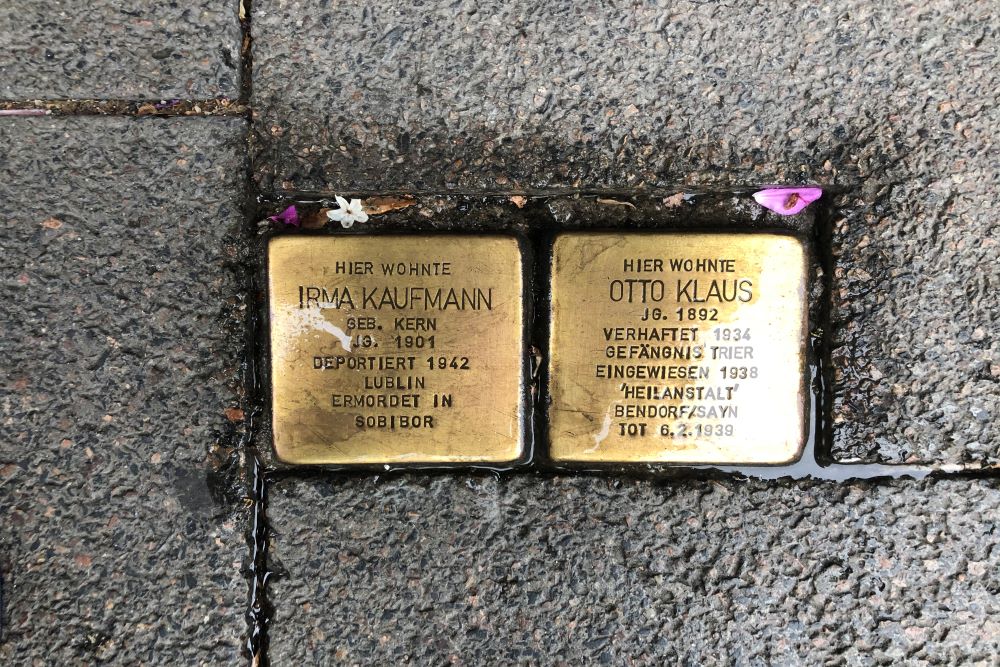 Stolpersteine Niederwaldstraße 3
