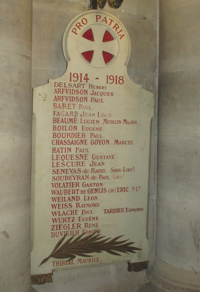 Monument Eerste Wereldoorlog glise Saint-Philippe-du-Roule
