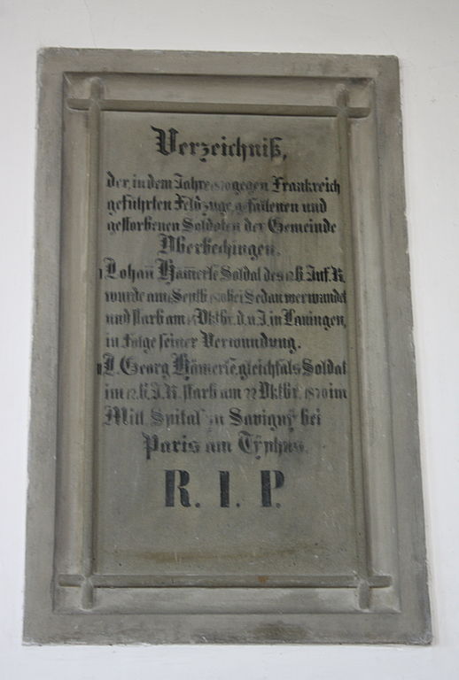 War Memorial  Kirche St. Michael Oberbechingen