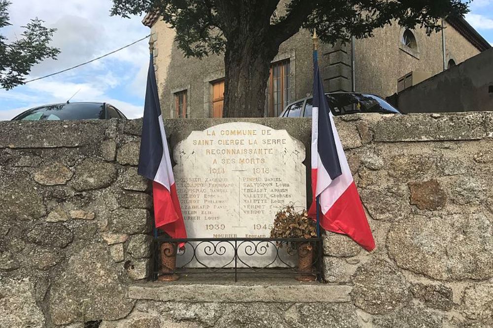 Oorlogsmonument Saint-Cierge-la-Serre