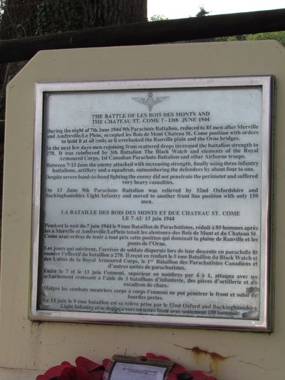 Memorial Battle of Bois des Monts and of Château St. Côme Bréville-les-Monts #2