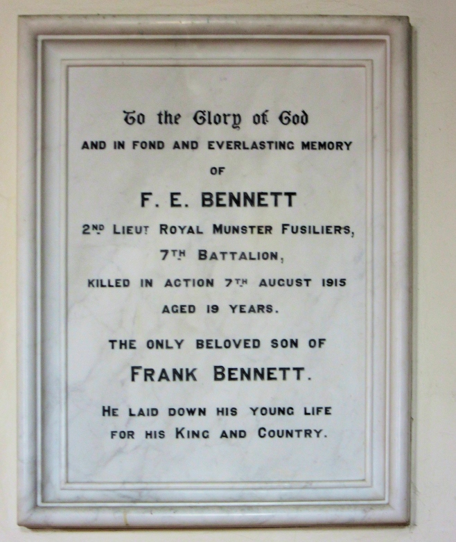 Gedenkteken 2nd Lt. F.E. Bennett #1