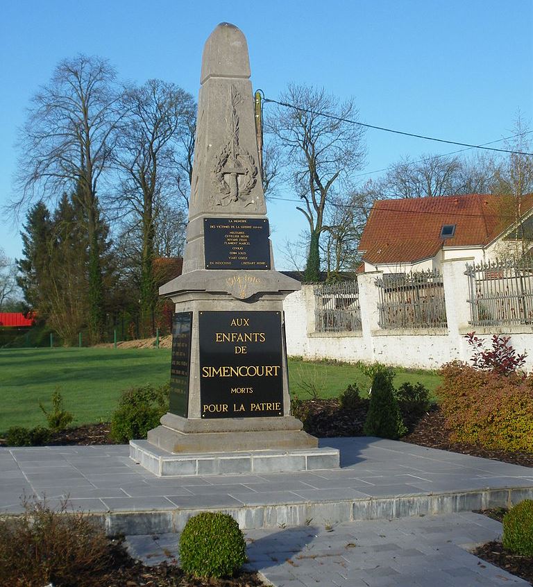 Oorlogsmonument Simencourt