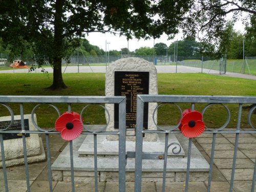 War Memorial Sandford #1