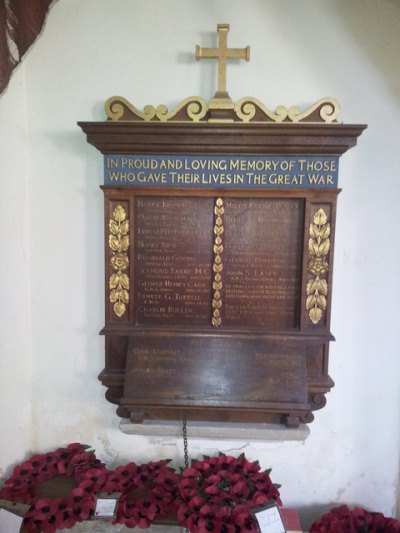 Monument Eerste Wereldoorlog St. Margaret Church Sotterley