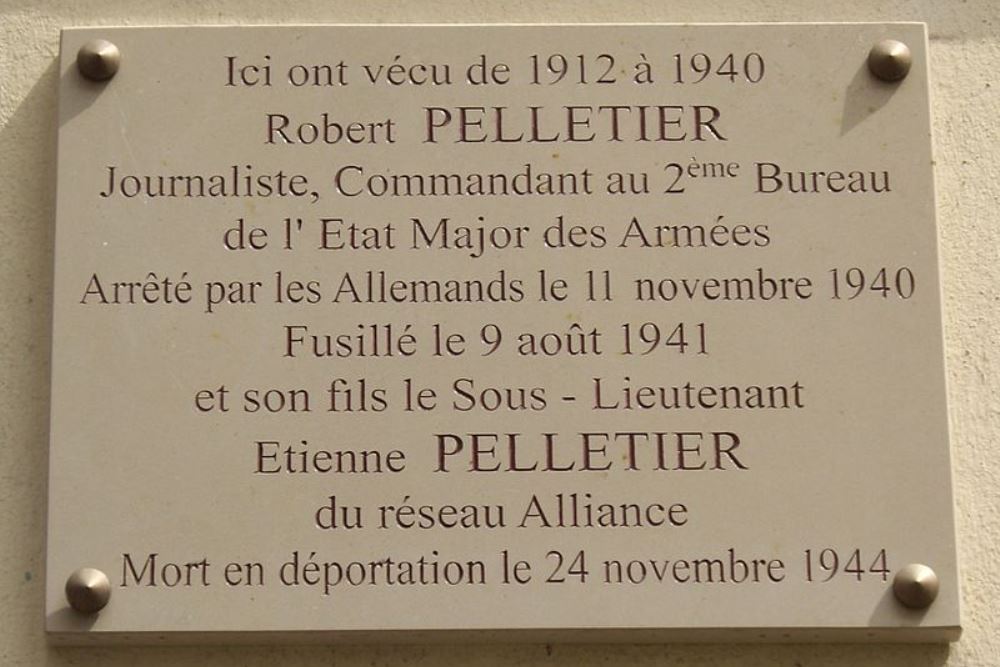Memorial Robert Pelletier and Étienne Pelletier