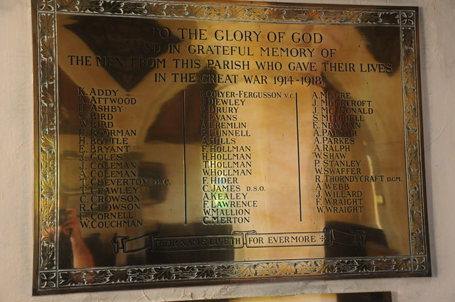 Oorlogsmonument Ightham Church