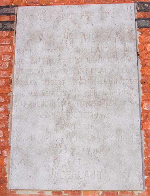 Memorial Stone Former Pupils School Merksplas Colony #3