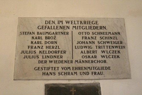 War Memorial Wiedener Mnnerchors