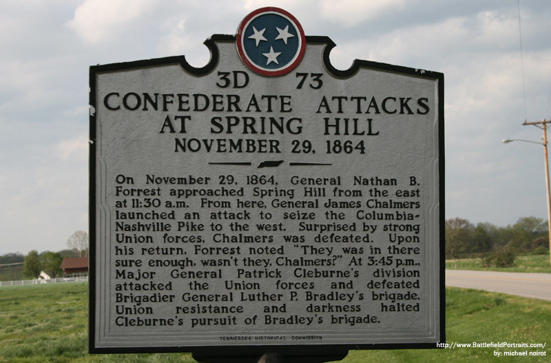 Battlefield Marker Spring Hill #1