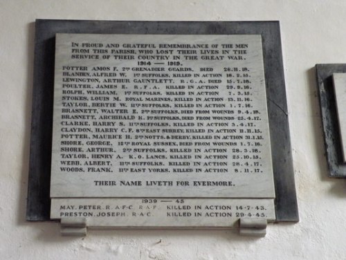 War Memorial St John Church