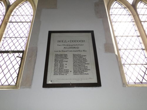 Roll of Honours Aldham Church #2