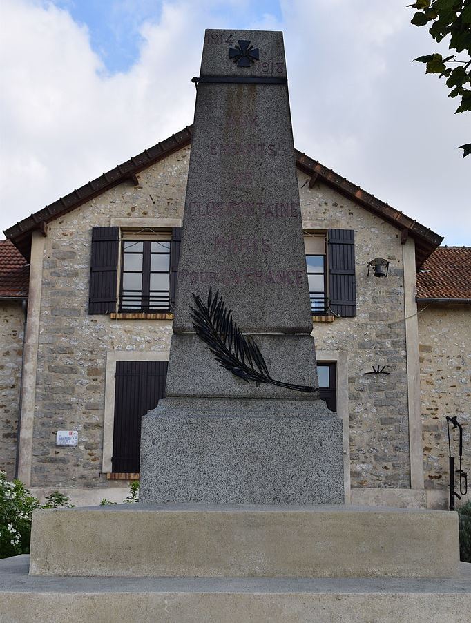 Monument Eerste Wereldoorlog Clos-Fontaine