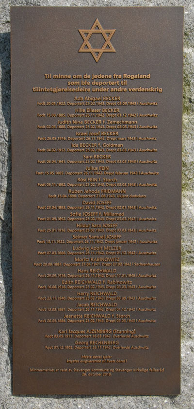 Jewish War Memorial Rogaland #3