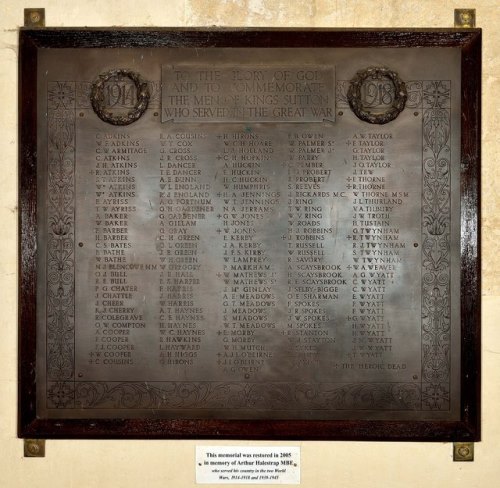Roll of Honour St. Peter and St. Paul Church