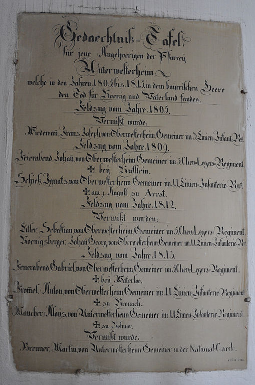 Oorlogsmonument Pfarrkirche Mariä Himmelfahrt Westerheim #4
