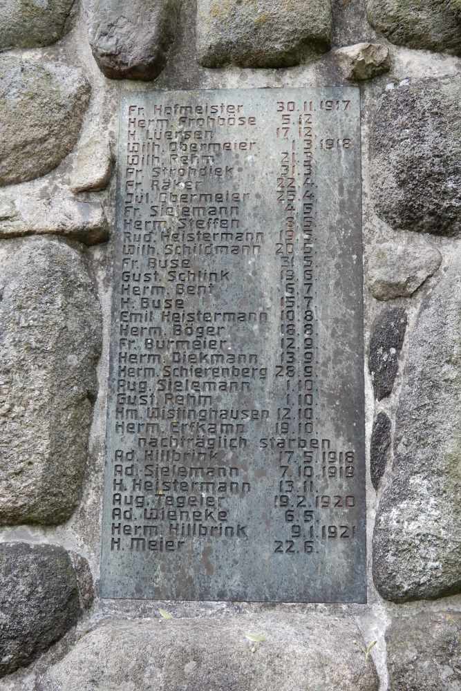 Monument Eerste Wereldoorlog Augustdorf #3