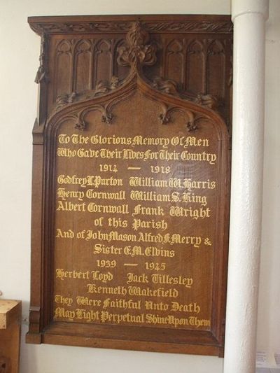 War Memorial St. Mary Magdalene Church