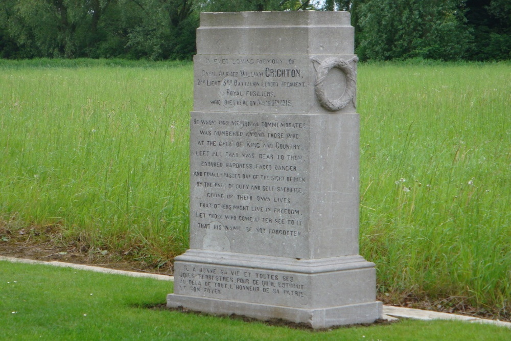 Memorial Cyril Alfred William Crichton Neuve-Chapelle