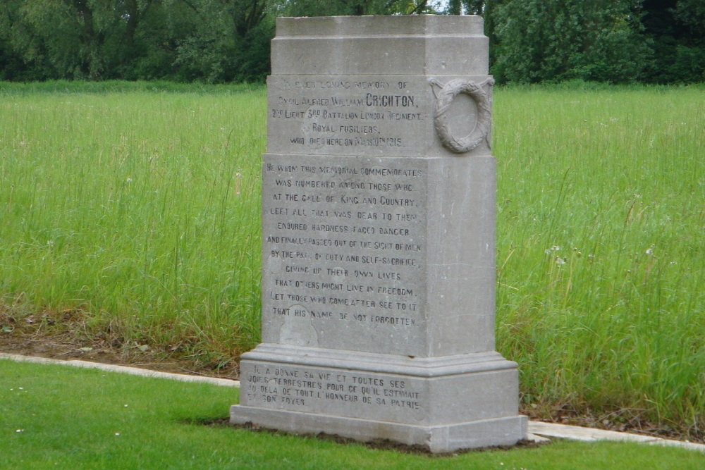 Memorial Cyril Alfred William Crichton Neuve-Chapelle #1