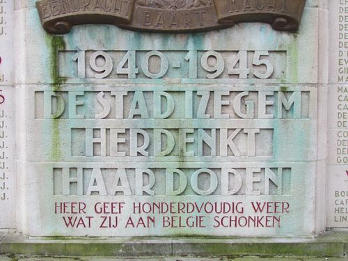 Monument Tweede Wereldoorlog Izegem #2