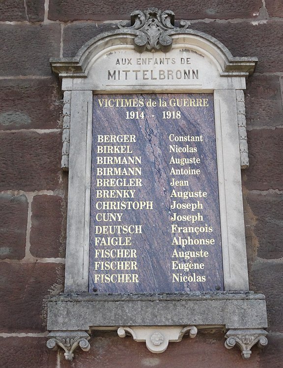 World War I Memorial Mittelbronn #1