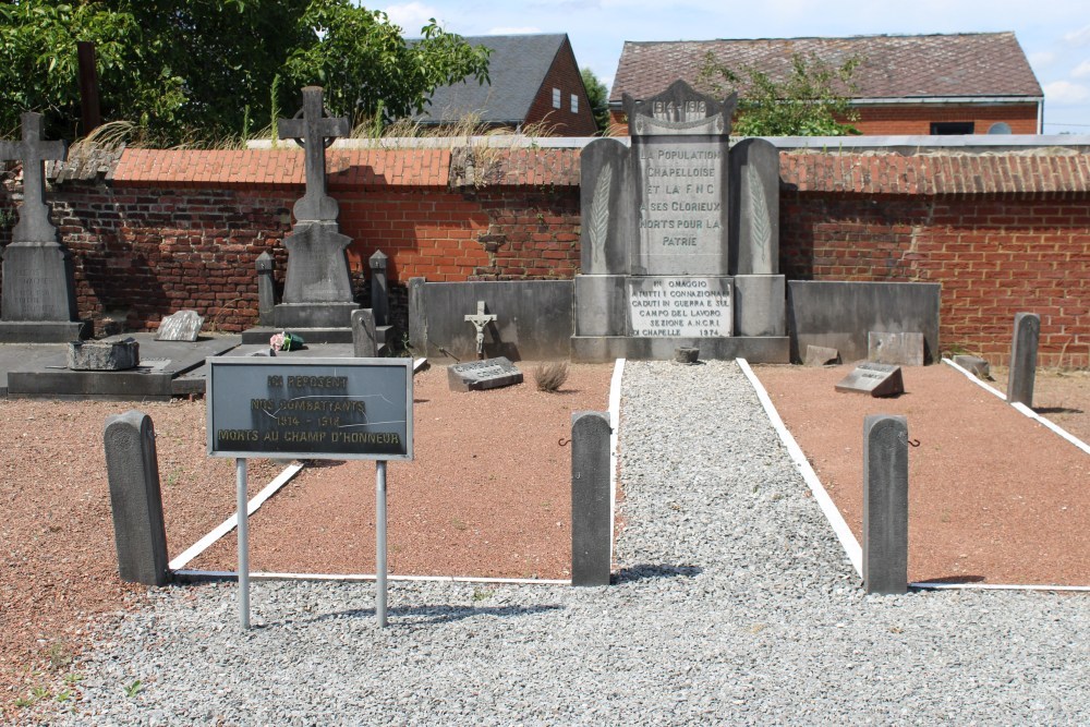 Oorlogsmonument Chapelle-lez-Herlaimont Begraafplaats #1