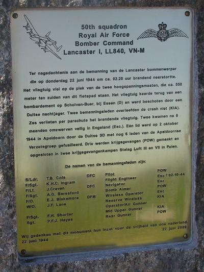 Memorial Crash Lancaster Bomber #4