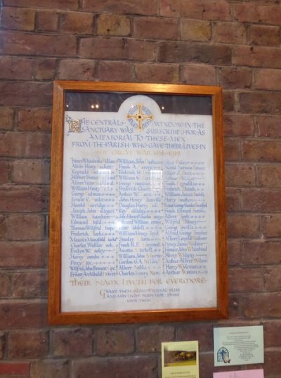 War Memorial St. Cuthbert Church Copnor