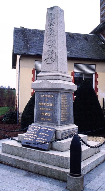 Oorlogsmonument Montsecret