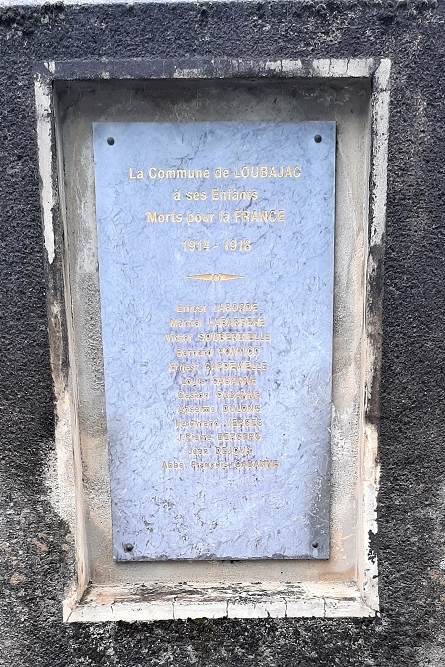 Monument Eerste Wereldoorlog Loubajac #3