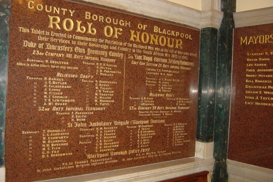 Roll of Honour County Borough of Blackpool #1