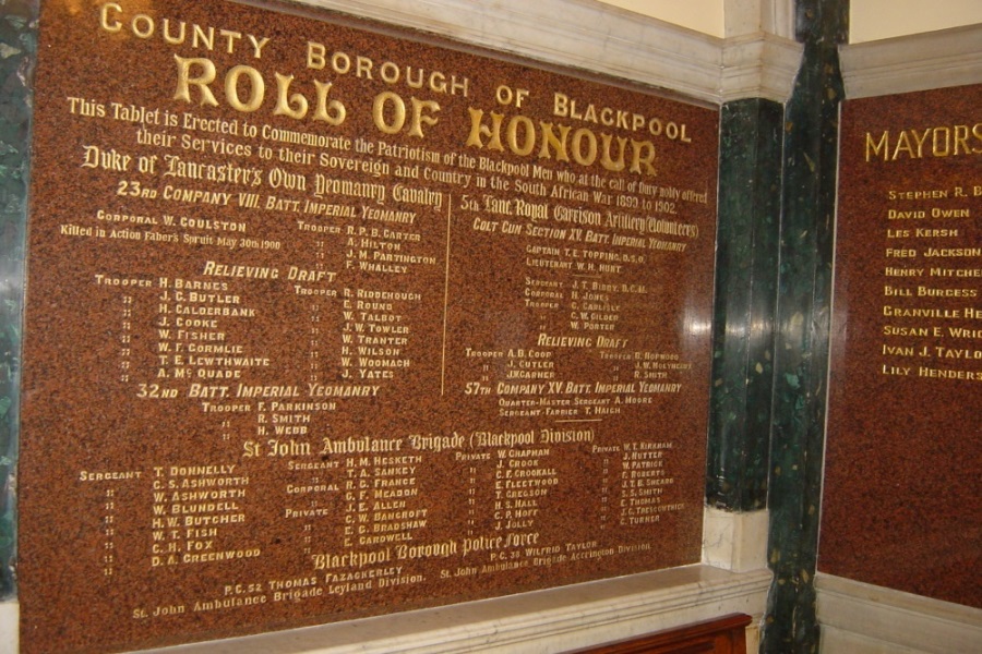 Erelijst County Borough of Blackpool