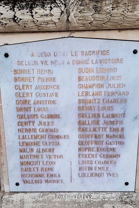 Monument Eerste Wereldoorlog Bergères-lès-Vertus #5