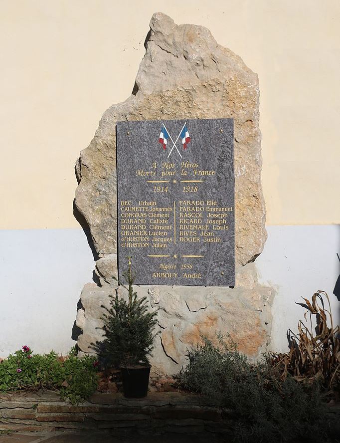 Oorlogsmonument Pézènes-les-Mines