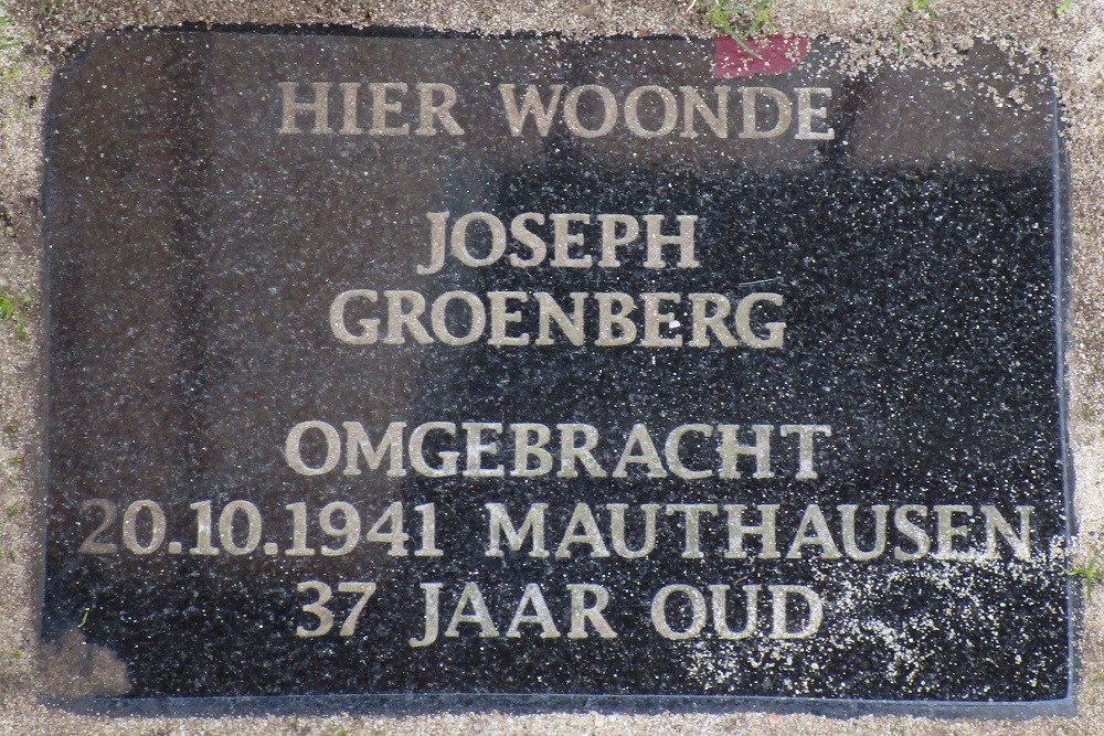 Remembrance Stone Hoogstraat 37 #1