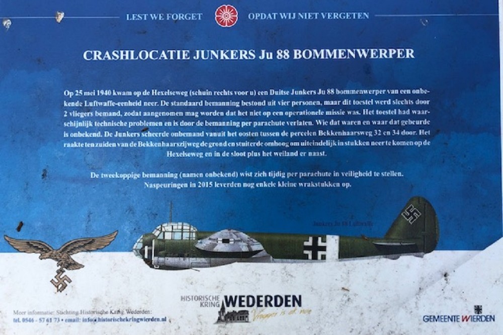 Crash Site Junkers JU 88 Hexelseweg Wierden #1