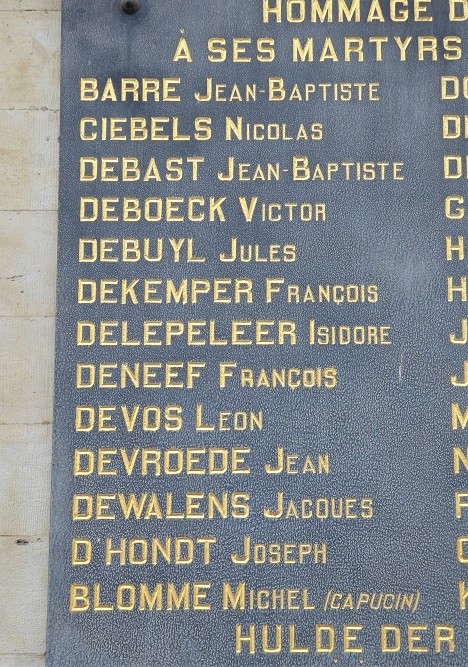 Memorial Victims Saint-Gislein District #3