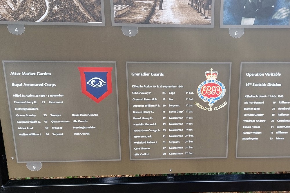 Information Board War Graves At NEBO 1944-1945 #3