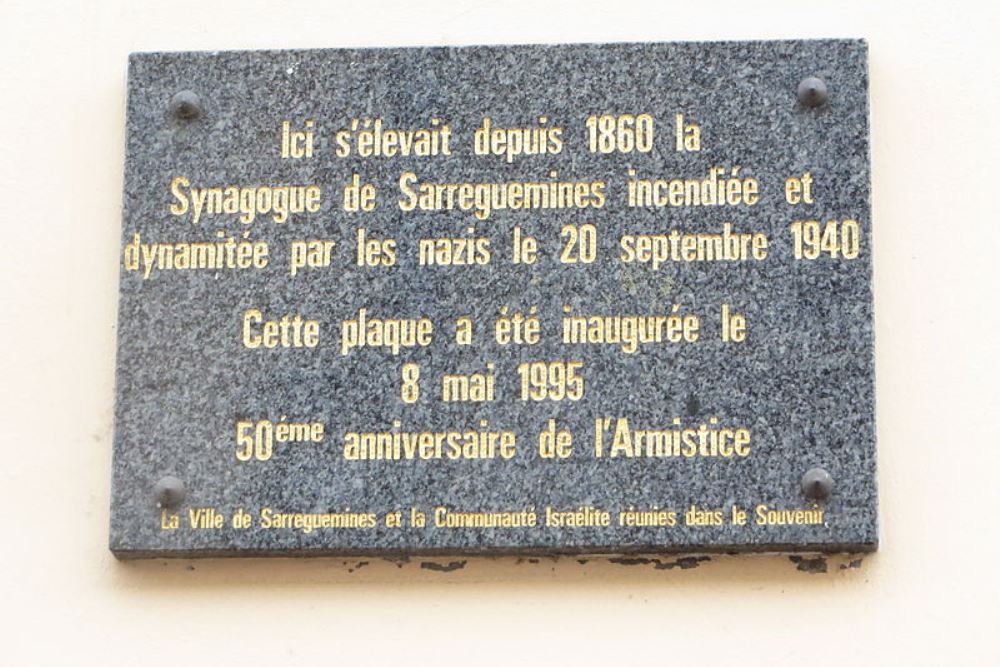Gedenkteken Synagoge Sarreguemines
