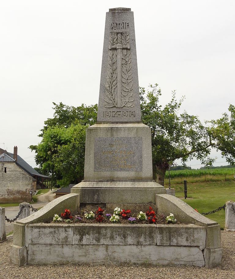 Monument Eerste Wereldoorlog Vincy-Reuil-et-Magny #1