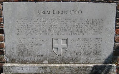 Oorlogsmonument Great Leighs