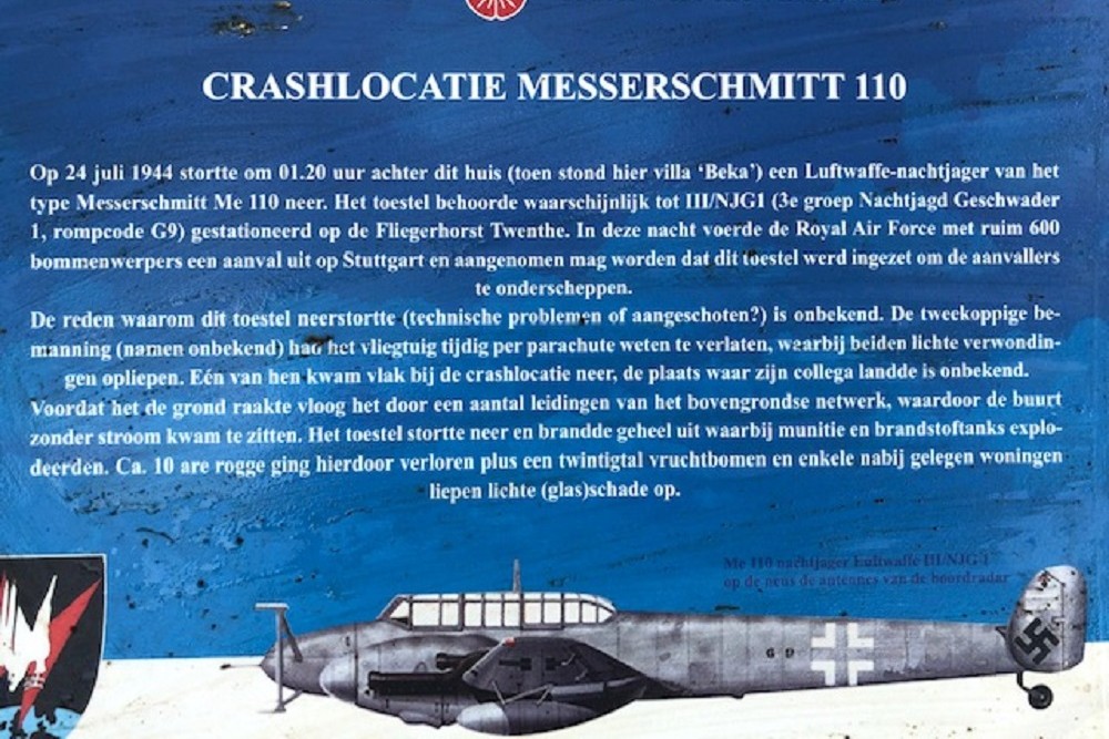 Crash Site Messerschmitt Bf 110 Vriezenveenseweg Wierden #3